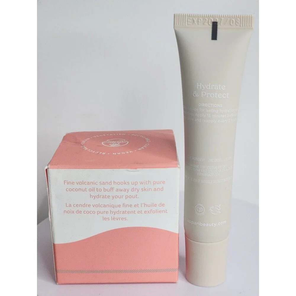 Kopari Duo Lip Scrubby 18g & Lip Love Balm Spf 30 Nude Biege 8/27 msrp$44